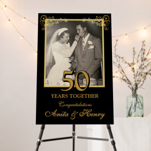 Milestone 50th Anniversary or Any Year Photo Foam Board