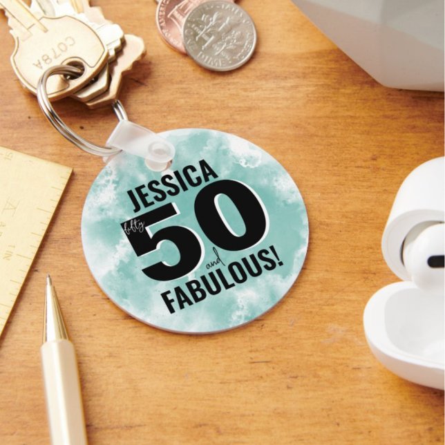 Milestone 50th Birthday Fabulous Keychain (Milestone 50th Birthday Fabulous keychain)