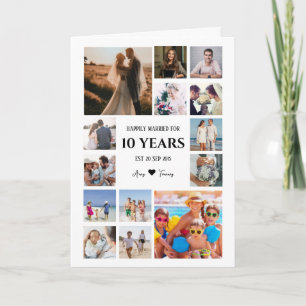Milestone Anniversary With Couple's Names Photo Card