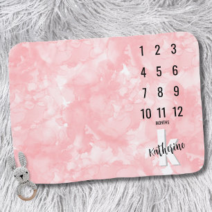 Milestone Baby Girl Blanket