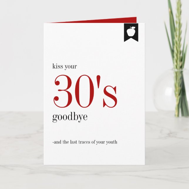 Milestone Birthday 30th Birthday Card (Front)