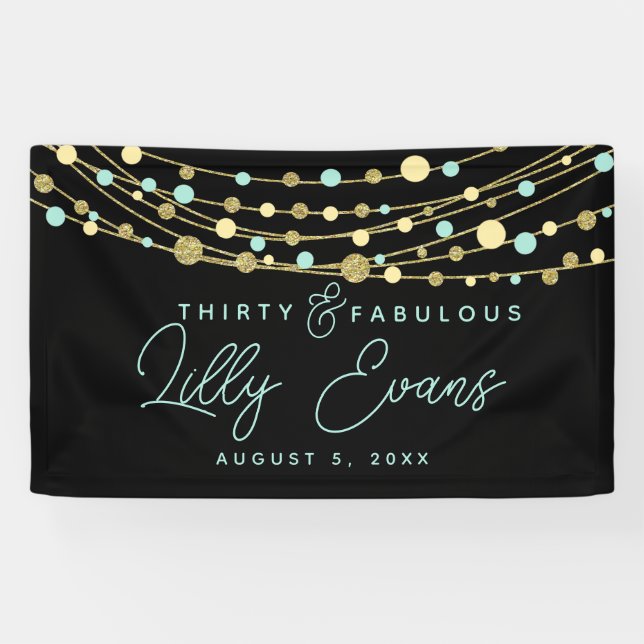 Milestone birthday banner customise, 50th (Horizontal)