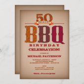 Milestone Birthday BBQ Celebration Invitation (Front/Back)