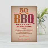 Milestone Birthday BBQ Celebration Invitation (Standing Front)