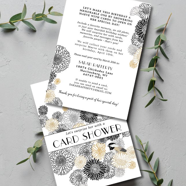 Milestone Birthday Black and Gold Card Shower  (Creator Uploaded)