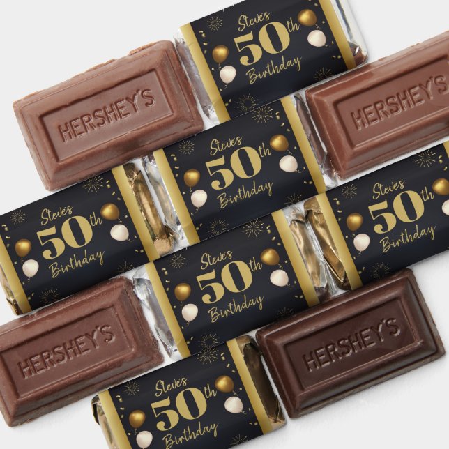 Milestone Birthday Black Gold Hershey's Miniatures (Assorted)