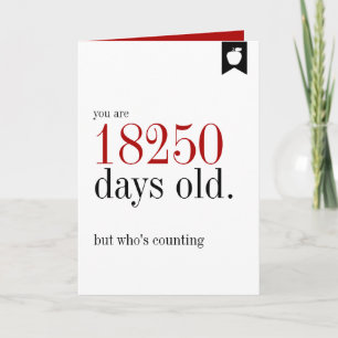 Milestone Birthday Days Old Birthday Card