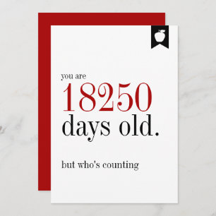 Milestone Birthday Days Old Birthday Card