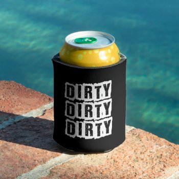 Milestone Birthday Dirty 30 Black Party Favor Can Cooler by Ohhhhilovethat at Zazzle