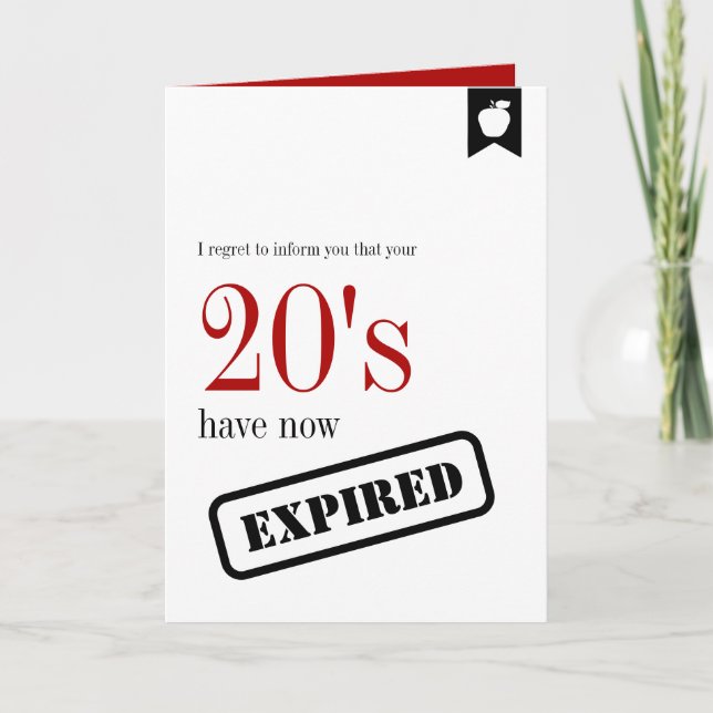 Milestone Birthday Expired 30th Birthday Card (Front)