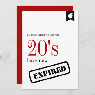 Milestone Birthday Expired 30th Birthday Card