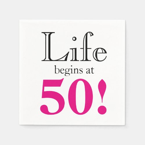 Milestone birthday funny aging humor 50th birthday paper napkins