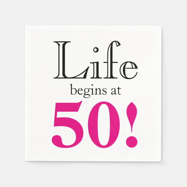 Milestone birthday funny aging humor 50th birthday paper napkins (Front)