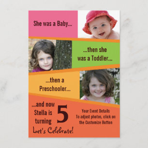 Milestone Birthday - Girls Invitation