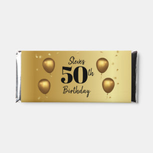Milestone Birthday Gold  Hershey Bar Favors