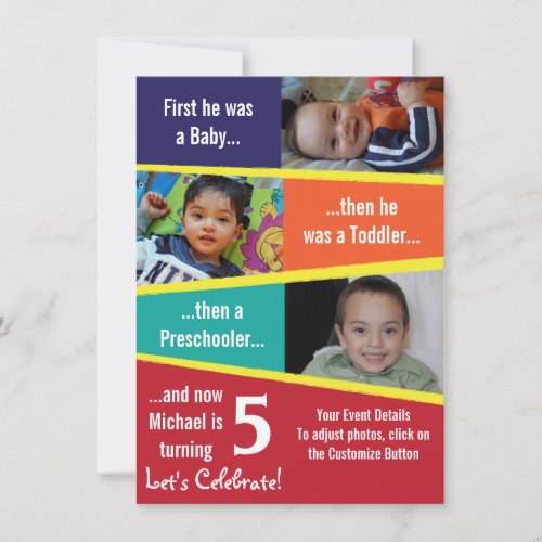 Milestone Birthday Personalized Invitation