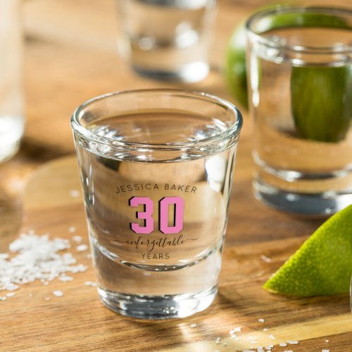 Milestone Birthday Keepsake Personalized Shot Glass