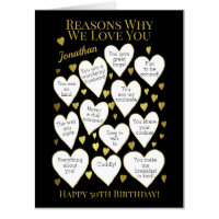 Milestone Birthday Reasons I Love You Oversized