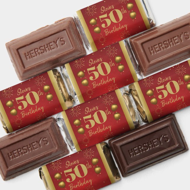 Milestone Birthday Red And Gold Hershey's Miniatures (Assorted)