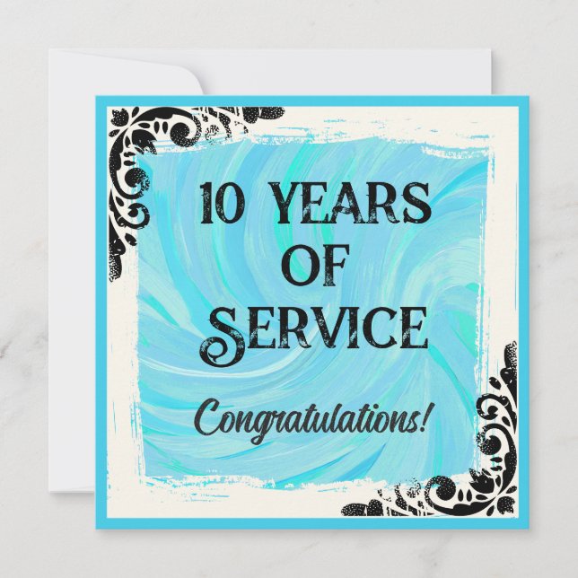 Milestone employee anniversary recognition award invitation (Front)