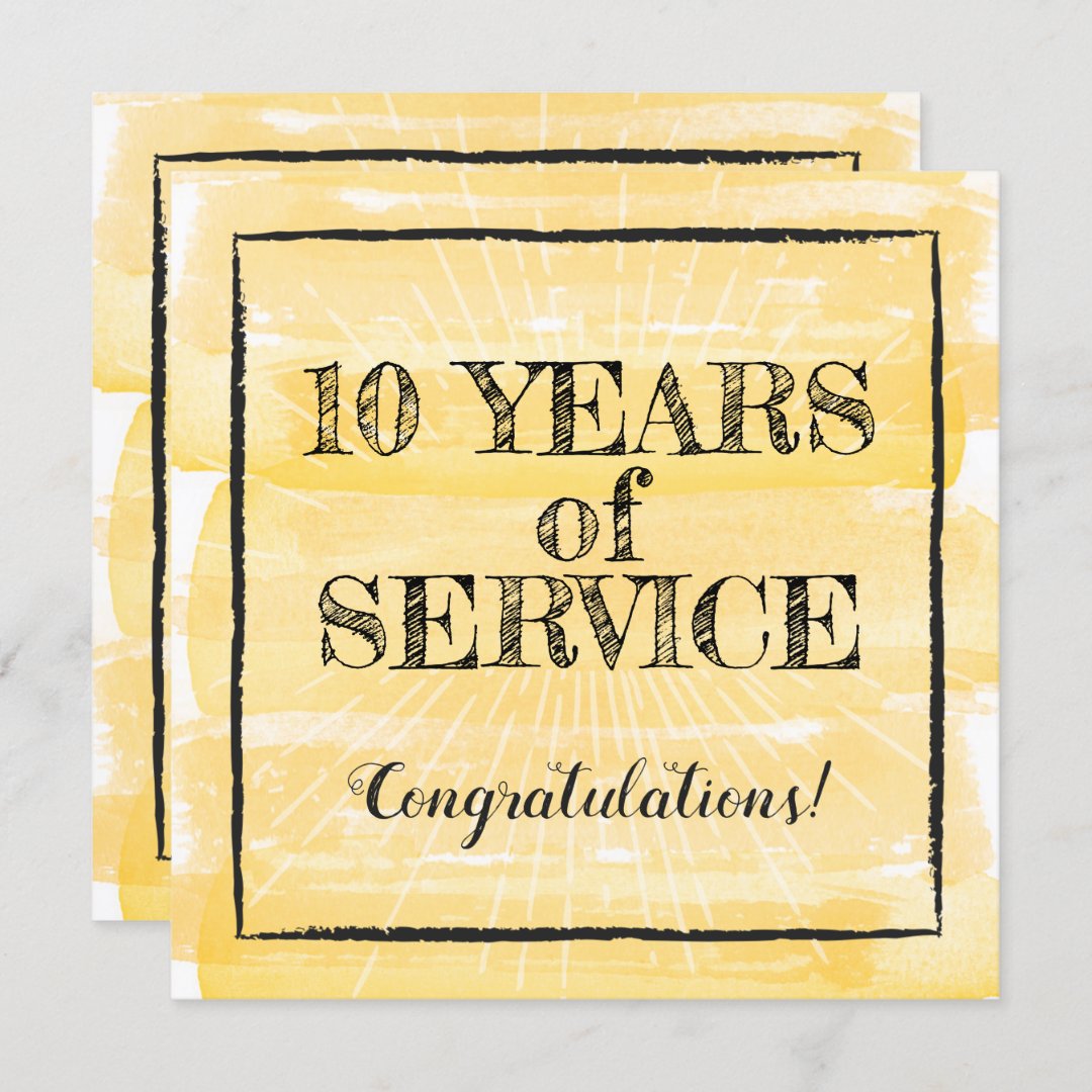 Milestone employee anniversary recognition award invitation | Zazzle