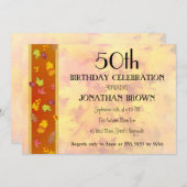 Milestone Fall Birthday Party Celebration Invitation (Front/Back)