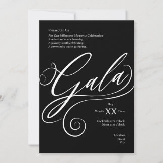 Milestone Gala Invitation