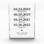 Milestone Our Love Story Wedding Date Photo Block<br><div class="desc">This stylish minimalistic print is the perfect addition to the wall décor in any room in your home. It's the perfect Wedding,  Valentine's Day or Anniversary gift for someone special in your life. Easy to customize with the couples special dates,  bride and groom names,  and location.</div>