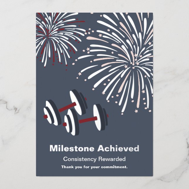 Milestone Thank You For Your Commitment Foil Card (Front)