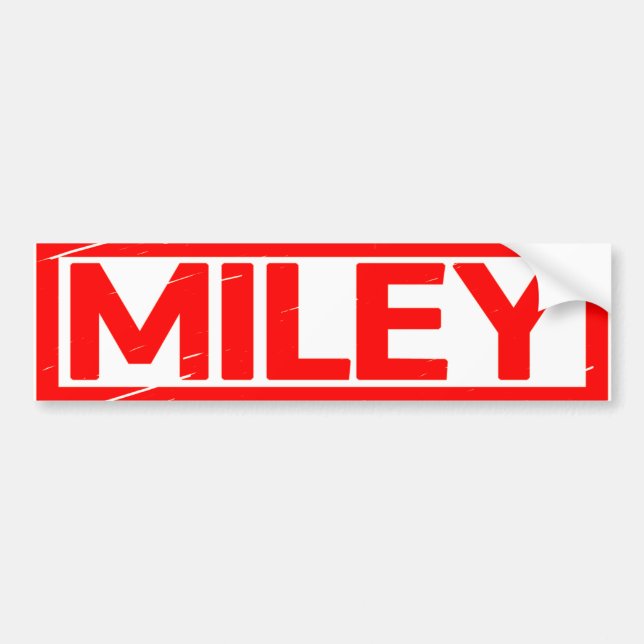 Miley Stamp Bumper Sticker (Front)