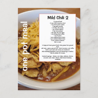 Milf chili recipe with a secret ingredientPostcard Postcard