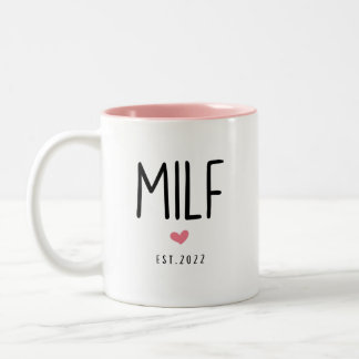 MILF Congratulations Coffee Mug, MILF Est 2022 Two Two-Tone Coffee Mug