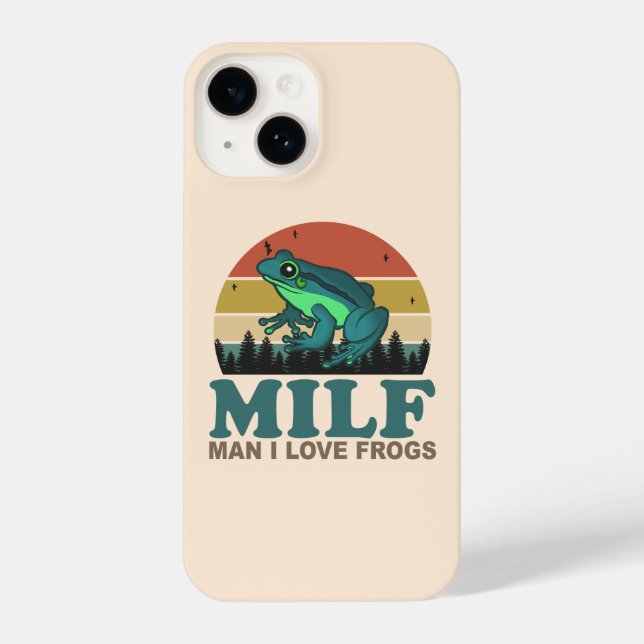 MILF Man I Love Frogs Funny Amphibian Frog Lovers iPhone Case (Back)