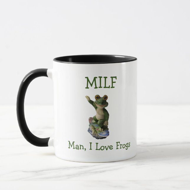 Milf man i love frogs Funny Kawai frog Mug (Left)