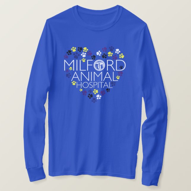 Milford Animal Hospital Appreciation Heart T-Shirt (Design Front)