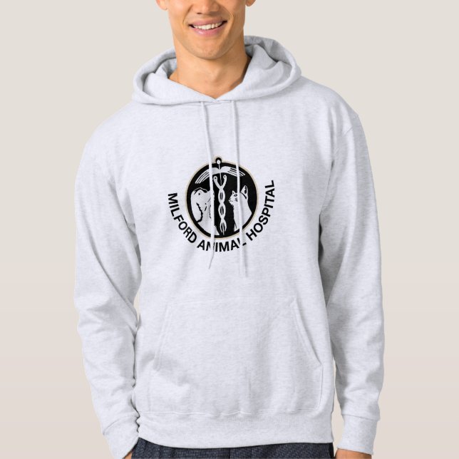 Milford Animal Hospital Hoodie Sweatshirt (Mens) (Front)