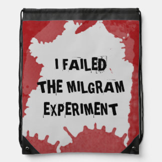 Milgram Experiment Drawstring Bag