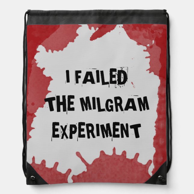 Milgram Experiment Drawstring Bag (Front)