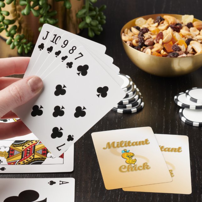 Militant Chick Poker Cards (In Situ)