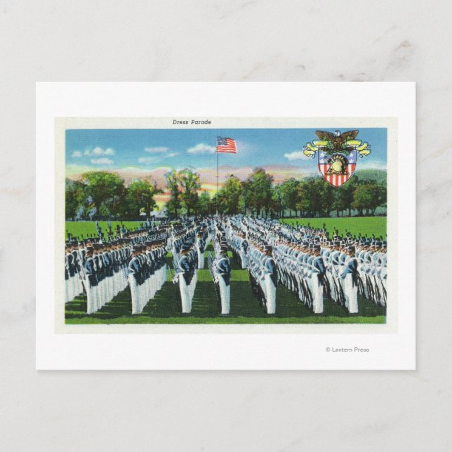Military Academy Dress Parade Postcard (Front)