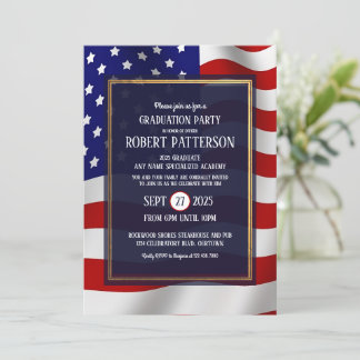 Military Academy Graudation Party Invitation