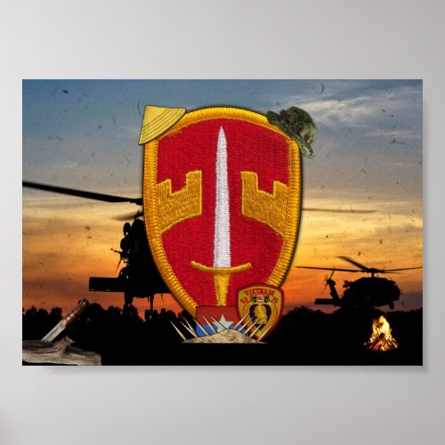 Military Advisors MACV Vietnam Nam War Patch Poster