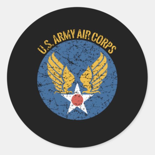 Military Air Corps Classic Round Sticker