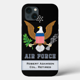 Military Air Force Defense emblem personalize iPhone 13 Case