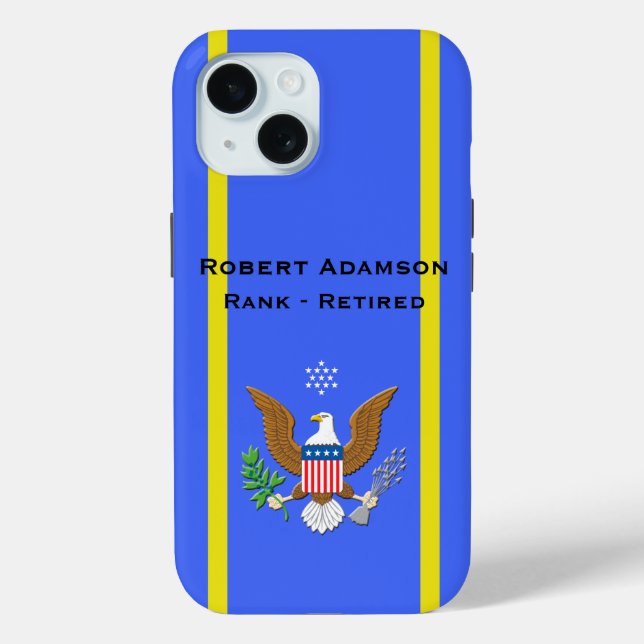 Military Air Force Defense emblem personalize  Case-Mate iPhone Case (Back)