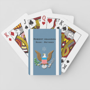 Military Air Force Defense emblem personalize Playing Cards