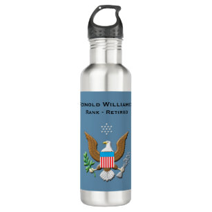 Military Air Force Defense Emblem personalize Stainless Steel Water Bottle