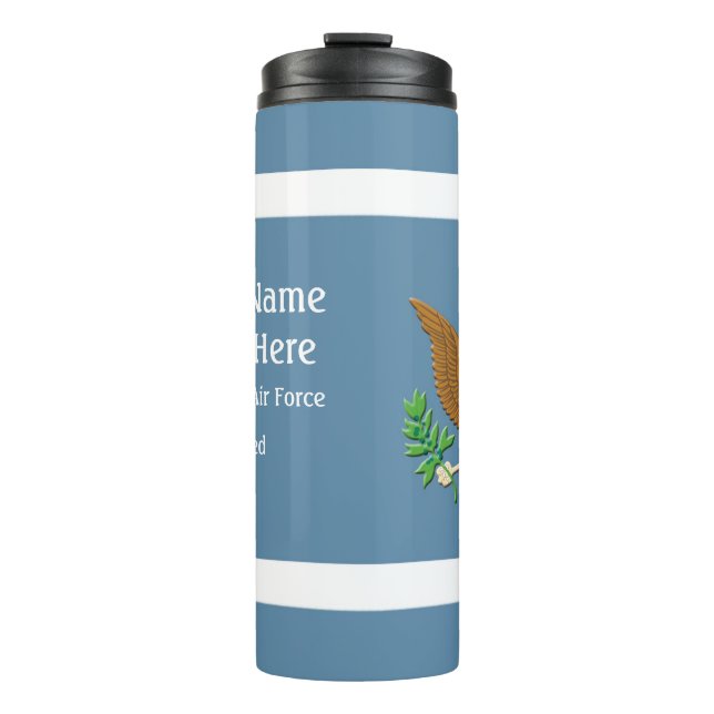 Military Air Force Defense emblem Personalize Thermal Tumbler (Front)