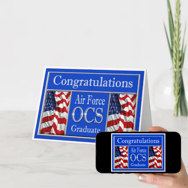 Military Air Force OCS Graduation Card | Zazzle