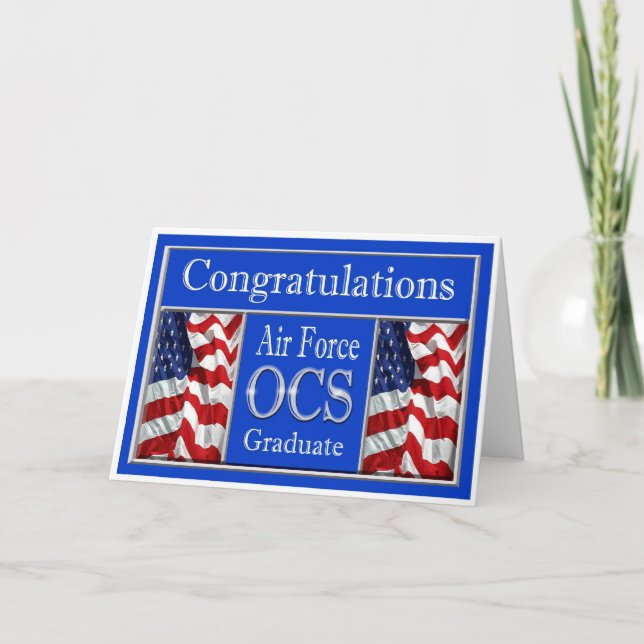 Military Air Force OCS Graduation Card (Front)